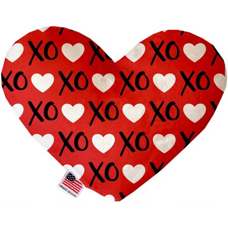 MIRAGE PET PRODUCTS Red XOXO Canvas Heart Dog Toy 6 in. 1101-CTYHT6